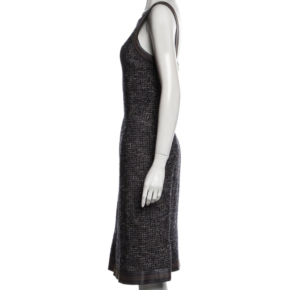 Chanel Vintage Sheath Dress With Leather Detailing - Picture 3 of 11